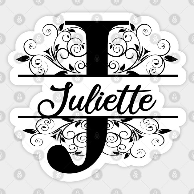 Personalized Name Monogram J Juliette Letter J Letter J Gift Birthday Present Sticker Teepublic
