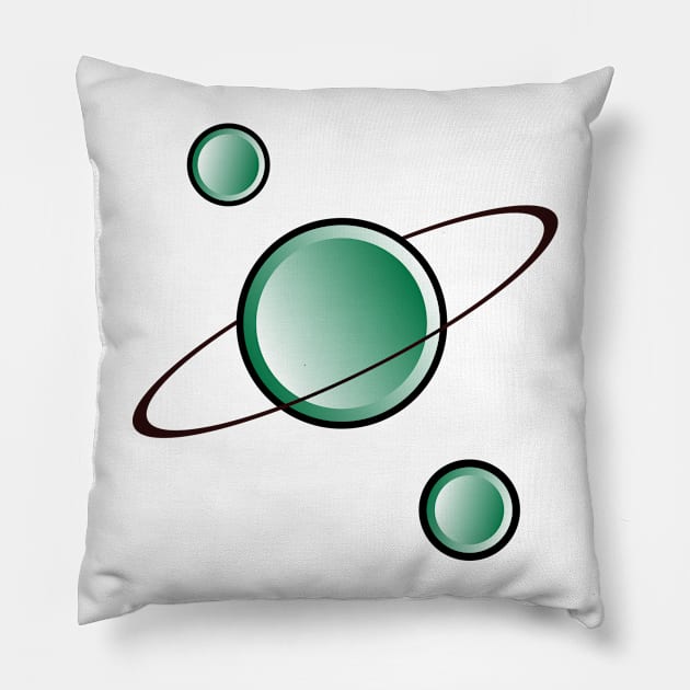 The Green Planet Pillow by julianlab