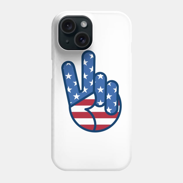 OldSalt American Flag Peace Sign II Phone Case by OldSalt