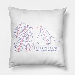 Loon Mountain Trail Map Pillow