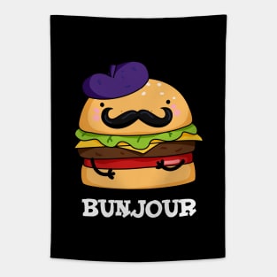 Bunjour Cute French Burger Bun PUn Tapestry