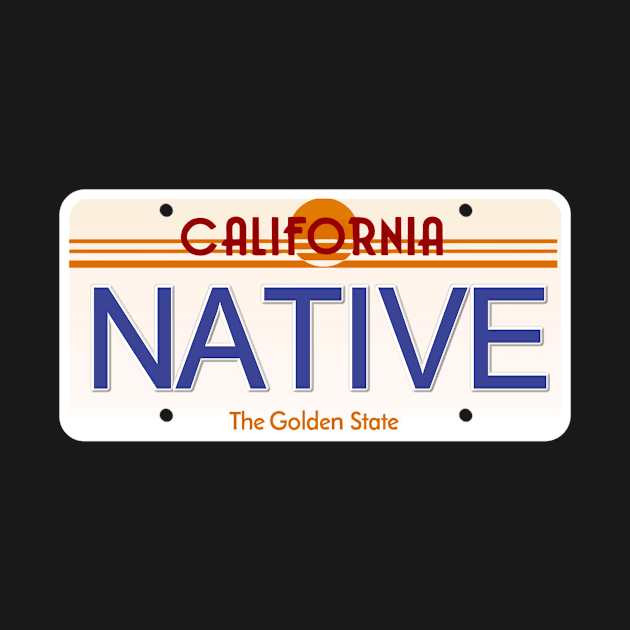 Native California State License Plate by Mel's Designs