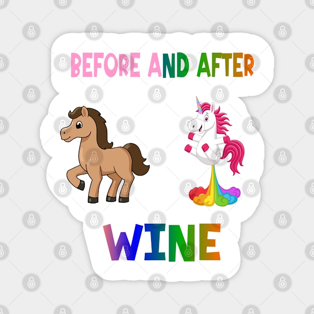 Before and after wine Magnet by A Zee Marketing