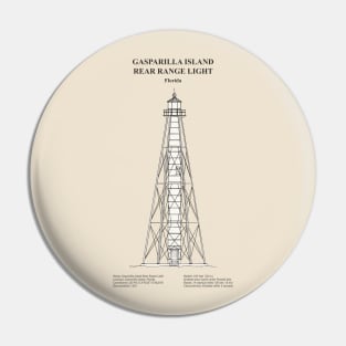 Gasparilla Island Rear Range Light - Boca Grande Lighhouse - Florida - SBDpng Pin