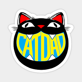 Vintage Inspired Cat Dad Graphic Magnet