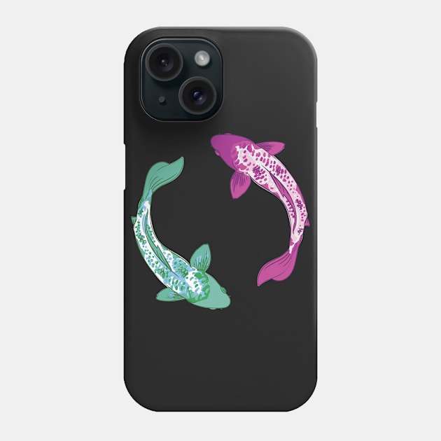 Koi Fish Yin Yang Phone Case by astralprints