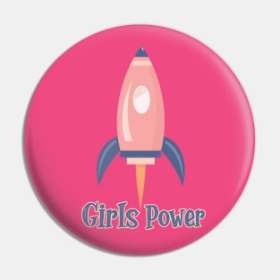 Girls Power Gift Idea Rocket Pin