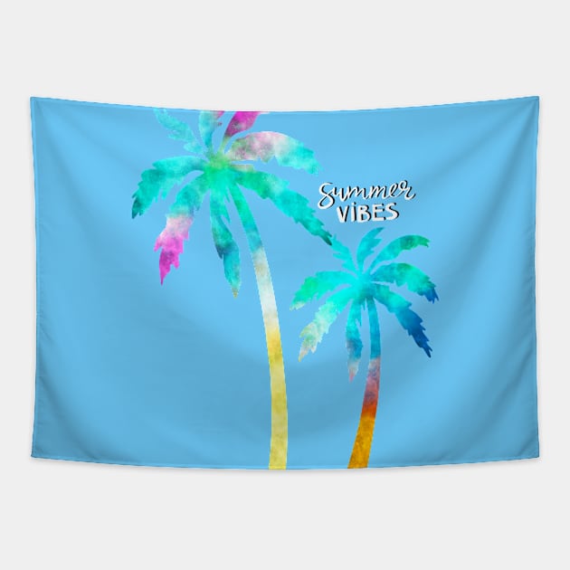 Palm trees Tapestry by Miruna Mares