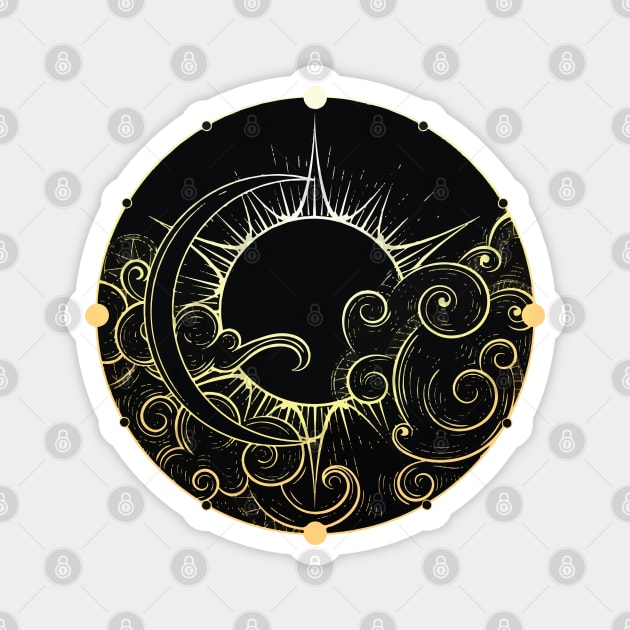 Sun And Moon Magnet by hotzelda