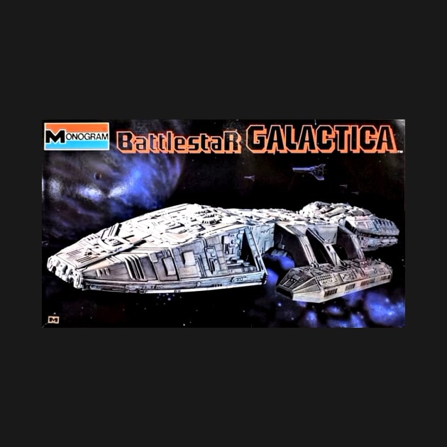 Vintage Model Kit Box Art - Battlestar Galactica by Starbase79