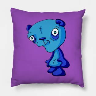 Single blue bear Pillow