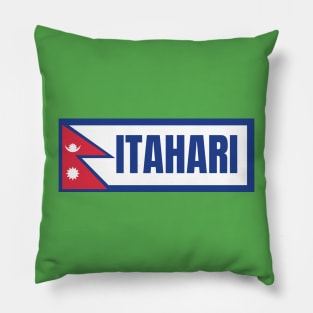 Itahari City with Nepal Flag Pillow