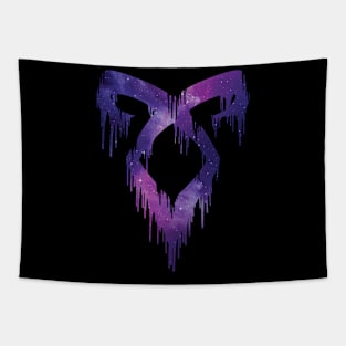 Shadowhunters rune / The mortal instruments - Angelic power rune dripping (pink galaxy) - Parabatai - gift idea Tapestry