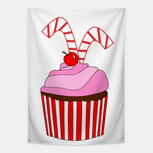 CUPCAKES And Candy Canes Tapestry