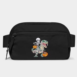 Skeleton Riding Mummy Dinosaur T rex Halloween Bag