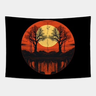 Spooky Halloween - Haunted Forest - Eerie Art - "Witching Swamps" Tapestry
