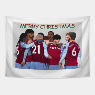 aston villa football club print poster squad team Tapestry