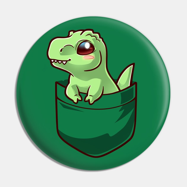 Pocket Dino Pin by Purrdemonium