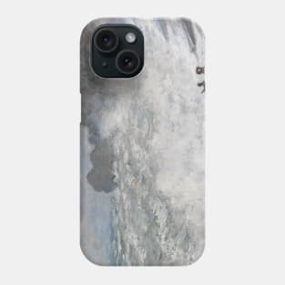 Rough weather at Etretat by Claude Monet Phone Case