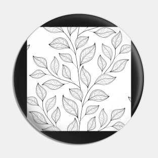 Non Colored Spring Pattern with Floral Motifs Pin