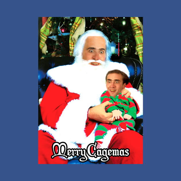 Merry Cagemas Santa Knee Nicolas Cage Christmas Nicolas Cage T Nicolas Cage Movies Christmas