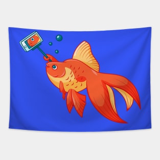 Funny Fish Taking Selfie - Selfie Lover Tapestry
