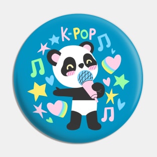 K-Pop Karaoke Panda Pin