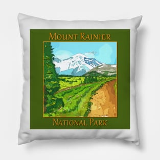 Mount Rainier National Park, Seattle Washington Pillow