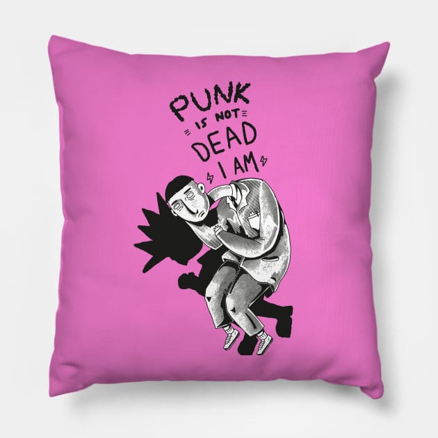 PUNK IS NOT DEAD Pillow by gordoilustra