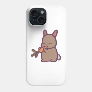 Cute Bunny Rabbit Eating a Carrot Phone Case