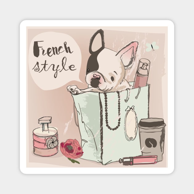 French Bulldog Style Magnet by EveFarb