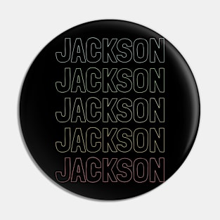 Jackson Name Pattern Pin