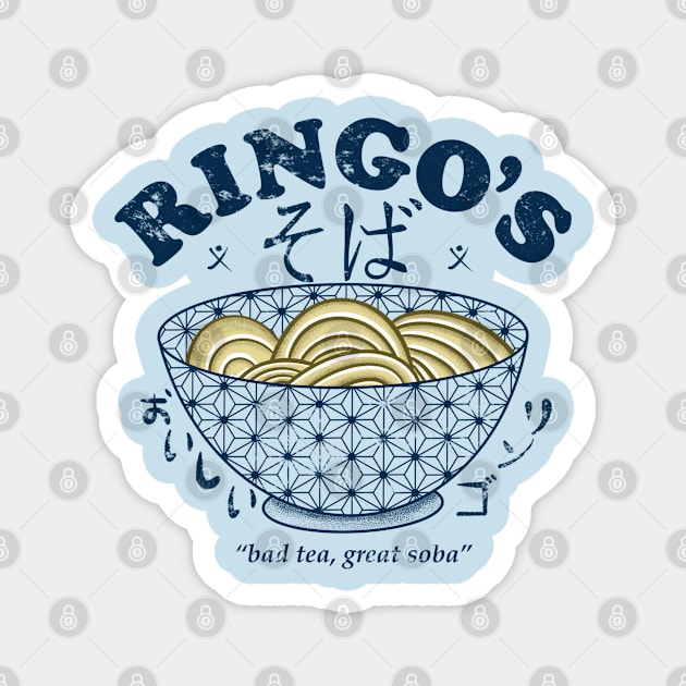 Ringo’s Soba Blue Eye Samurai Magnet by MorvernDesigns