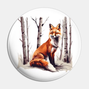 Fox Lovers Pin