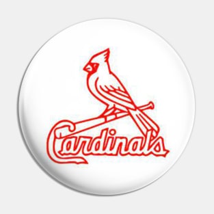 Classic Cardinals Bird (White) Pin