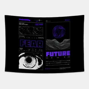 Streetwear Brutalism Purple Design Tapestry