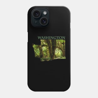 Washington State Outline (Olympic National Park & Forest) Phone Case