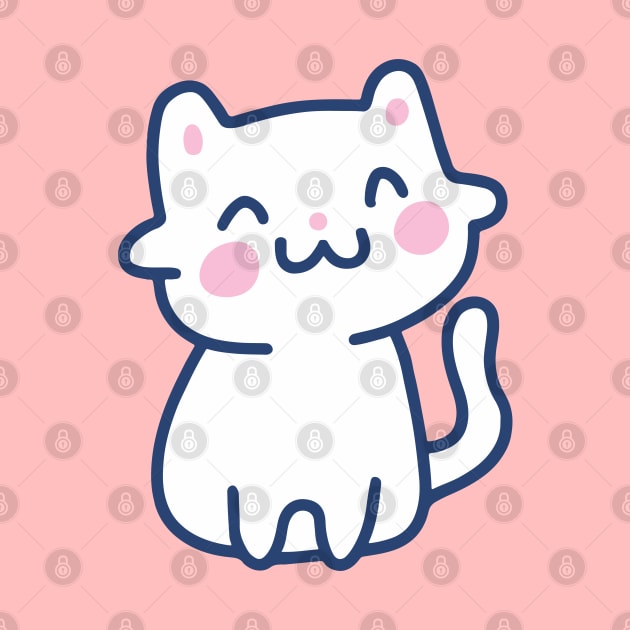 cute cat drawing by Kawaii Bomb