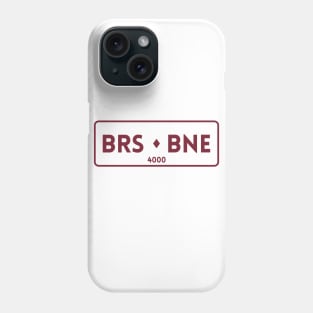 Brisbane Box Logo Number Plate Phone Case