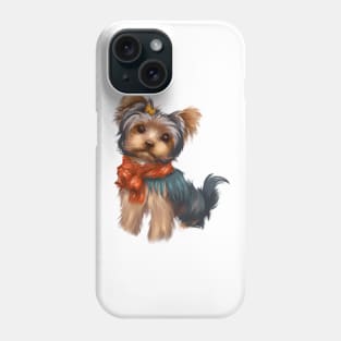Cute Yorkshire Terrier Drawing Phone Case