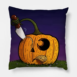 A Pumpkin Carving Itself Pillow