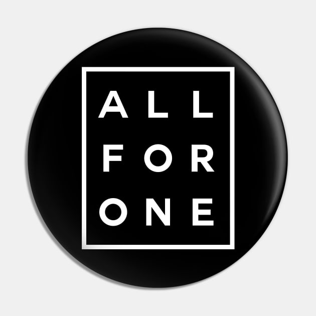 All For One Boxed (White) Pin by inotyler