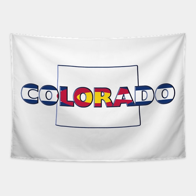 Colorado Colored State Letters Tapestry by m2inspiration