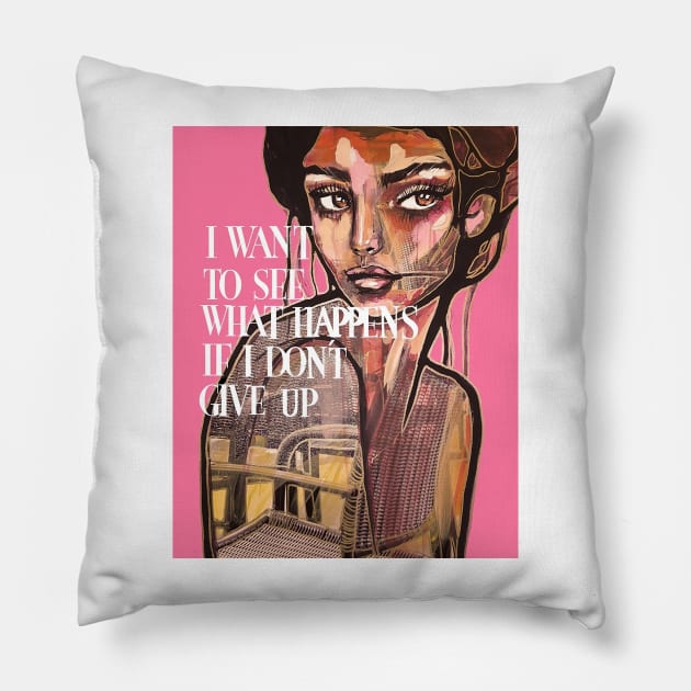 Dont give up Pillow by Pernilla Taavola