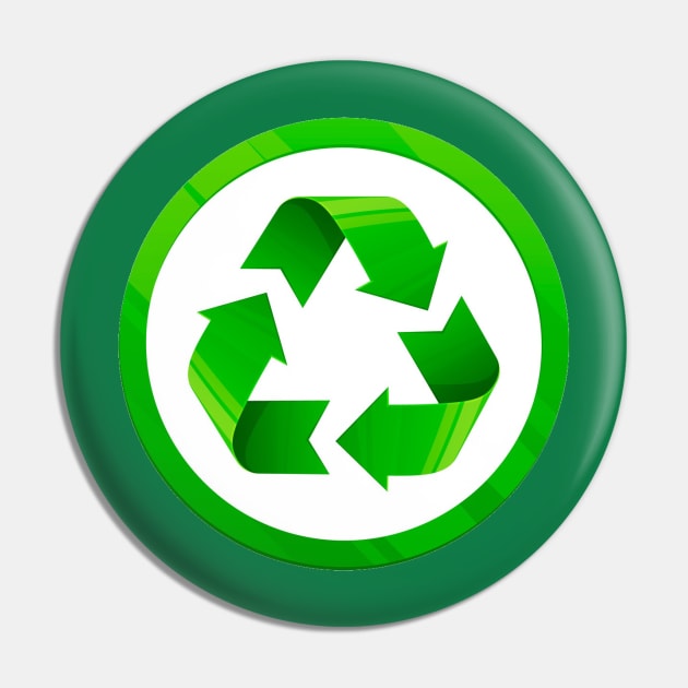 Reduce Reuse Recycle universal green symbol Pin by pickledpossums