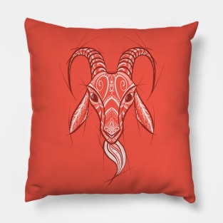 Goat - Chinese Zodiac - Animal Drawing Pillow