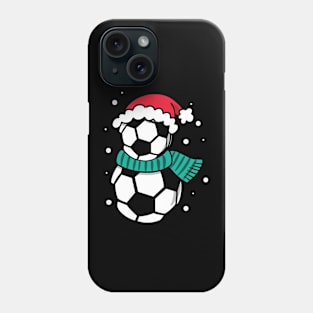 Christmas Soccer Ball Santa Hat Phone Case