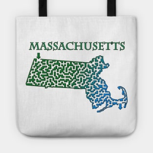 State of Massachusetts Colorful Maze Tote