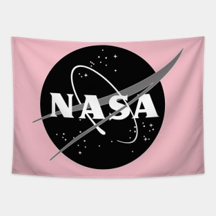 Black Nasa Logo National Aeronautics and Space Administration 2019 Moon Rocket Tapestry