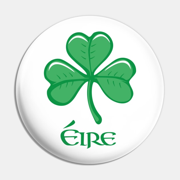 Irish Clover Eire St Patricks Day Pin by atomguy